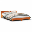 sengeramme uden madras 140x200 cm massivt fyr gyldenbrun