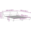 sengeramme uden madras 140x200 cm massivt fyr gyldenbrun