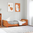 sengeramme uden madras 90x190 cm massivt fyrretræ gyldenbrun