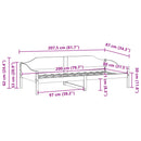 sengeramme uden madras 80x200 cm massivt fyrretræ gyldenbrun