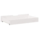 sengeskuffer 2 stk. 95x55x17 cm massivt fyrretræ hvid