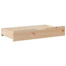 sengeskuffer med hjul 2 stk. 90x55x17 cm massivt fyrretræ