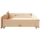 sengeskuffer med hjul 2 stk. 90x55x17 cm massivt fyrretræ