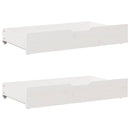 sengeskuffer 2 stk. 90x55x17 cm massivt fyrretræ hvid