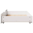 sengeskuffer 2 stk. 90x55x17 cm massivt fyrretræ hvid