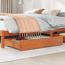 sengeskuffer 2 stk. 90x55x17 cm massivt fyrretræ gyldenbrun