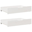 sengeskuffer 2 stk. 85x55x17 cm massivt fyrretræ hvid