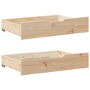 sengeskuffer med hjul 2 stk. 80x55x17 cm massivt fyrretræ