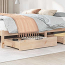 sengeskuffer med hjul 2 stk. 80x55x17 cm massivt fyrretræ