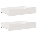 sengeskuffer 2 stk. 80x55x17 cm massivt fyrretræ hvid