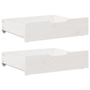 sengeskuffer 2 stk. 75x55x17 cm massivt fyrretræ hvid