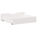 sengeskuffer 2 stk. 75x55x17 cm massivt fyrretræ hvid