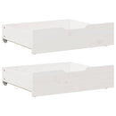 sengeskuffer 2 stk. 65x55x17 cm massivt fyrretræ hvid