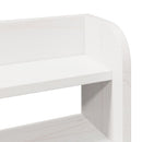 sengegavl med hylder 90 cm massivt fyrretræ hvid