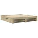 sengeramme uden madras 200x200 cm konstrueret træ sonoma-eg