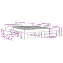 sengeramme 160x200 cm uden madras konstrueret træ sonoma-eg
