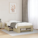 sengeramme 100x200 cm uden madras konstrueret træ sonoma-eg