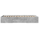 sengeramme 100x200 cm konstrueret træ betongrå