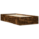 sengeramme 100x200 cm uden madras konstrueret træ røget eg