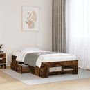sengeramme 100x200 cm uden madras konstrueret træ røget eg