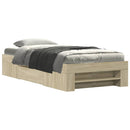 sengeramme 90x200 cm uden madras konstrueret træ sonoma-eg