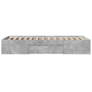 sengeramme 90x200 cm konstrueret træ betongrå