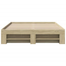 sengeramme 140x190 cm uden madras konstrueret træ sonoma-eg