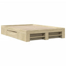 sengeramme 120x190 cm uden madras konstrueret træ sonoma-eg