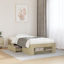 sengeramme 90x190 cm uden madras konstrueret træ sonoma-eg