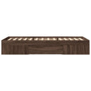 sengeramme 90x190 cm uden madras konstrueret træ brunt eg
