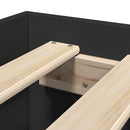 sengeramme 75x190 cm konstrueret træ sort