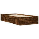 sengeramme 75x190 cm uden madras konstrueret træ røget eg