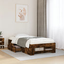 sengeramme 75x190 cm uden madras konstrueret træ røget eg