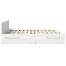 Sengeramme med hovedgærde uden madras Hvid 200x200 cm