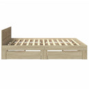 sengeramme med sengegavl 200x200 cm konstrueret træ sonoma-eg