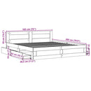 sengeramme med sengegavl 180x200 cm konstrueret træ sonoma-eg