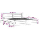 sengeramme med sengegavl 180x200 cm konstrueret træ betongrå