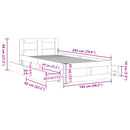 sengeramme med sengegavl 100x200 cm konstrueret træ sonoma-eg