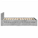 sengeramme med sengegavl 90x200 cm konstrueret træ betongrå