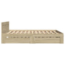 sengeramme med sengegavl 135x190 cm konstrueret træ sonoma-eg
