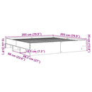 sengestel 200x200 cm konstrueret træ hvid