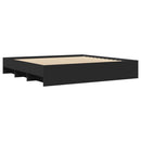 sengestel 200x200 cm konstrueret træ sort