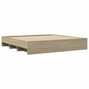 sengeramme uden madras 200x200 cm konstrueret træ sonoma-eg