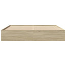 sengeramme uden madras 200x200 cm konstrueret træ sonoma-eg