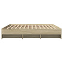 sengeramme uden madras 200x200 cm konstrueret træ sonoma-eg