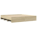 sengeramme uden madras 200x200 cm konstrueret træ sonoma-eg