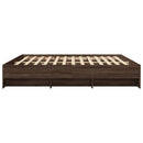 sengeramme uden madras 200x200 cm konstrueret træ brun eg