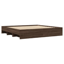 sengeramme uden madras 200x200 cm konstrueret træ brun eg