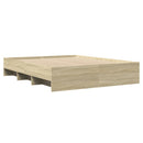sengeramme 160x200 cm uden madras konstrueret træ sonoma-eg