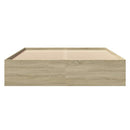 sengeramme 150x200 cm uden madras konstrueret træ sonoma-eg